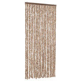 Vidaxl vliegengordijn 56x200 cm chenille beige en donkerbruin