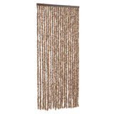 Vidaxx Fliegenvorhang 90x200 cm Chenille Beige und Dunkelbraun
