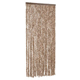 Vidaxx Fliegenvorhang 90x220 cm Chenille Beige und Dunkelbraun