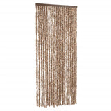 Vidaxl Fly Curtain 90x220 cm Chenille Beige i ciemnobrązowy