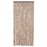 Vidaxl Fly Vorhang 90x220 cm Chenille Beige und dunkelbraun