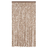 Vidaxx Fliegenvorhang 100x220 cm Chenille Beige und Dunkelbraun