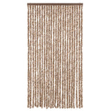 Vidaxl Fly Curtain 100x230 cm Chenille Beige i ciemnobrązowy