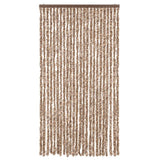 Vidaxx Fliegenvorhang 100x230 cm Chenille Beige und Dunkelbraun