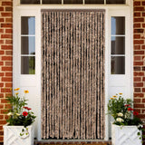 Vidaxx Fliegenvorhang 100x230 cm Chenille Beige und Dunkelbraun