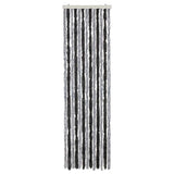 VidaXL Fliegenvorhang 56x185 cm Chenille grau und schwarz