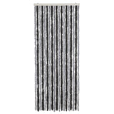 Vidaxl Fly Vorhang 56x200 cm Chenille grau und schwarz