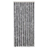 Vidaxx Fliegenvorhang 90x200 cm Chenille Grau und Schwarz