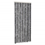 Vidaxl Fly curtain 90x220 cm Chenille Gray and Black