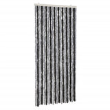 Vidaxx Fliegenvorhang 90x220 cm Chenille Grau und Schwarz