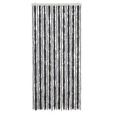 Vidaxl fléien Rido 90x220 cm Chenille Grey a schwaarz