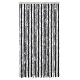 Vidaxl fléien Rido am 100x200 cm Chenille Grey a schwaarz