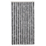 Vidaxx Fliegenvorhang 100x230 cm Chenille Grau und Schwarz
