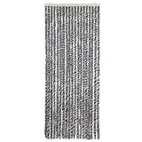 Vidaxx Fliegenvorhang 56x185 cm Chenille Grau und Schwarz und Weiß