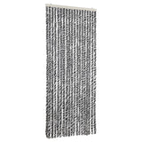 Vidaxl Fly Curtain 56x200 cm CHENILLE GREN ET NOIR ET BLANC