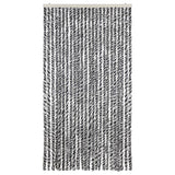 Vidaxl Fly curtain 100x230 cm Chenille Gray and Black and White