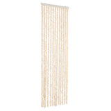 Vidaxx Fliegenvorhang 56x200 cm Chenille Beige und Weiß
