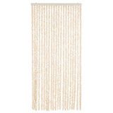 Vidaxx Fliegenvorhang 90x200 cm Chenille Beige und Weiß