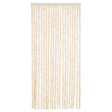 Vidaxx Fliegenvorhang 90x220 cm Chenille Beige und Weiß