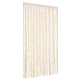 Vidaxx Fliegenvorhang 100x200 cm Chenille Beige und Weiß