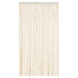 Vidaxx Fliegenvorhang 100x220 cm Chenille Beige und Weiß