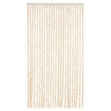 Vidaxl Fly Curtain 100x220 cm CHENILLE BEIGE ET BLANC