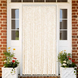 Vidaxx Fliegenvorhang 100x220 cm Chenille Beige und Weiß