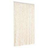 Vidaxx Fliegenvorhang 100x230 cm Chenille Beige und Weiß