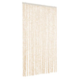 Vidaxl Fly Vorhang 100x230 cm Chenille Beige und Weiß