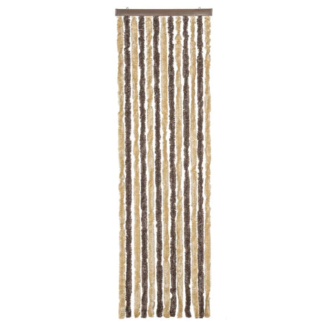 Vidaxx Fliegenvorhang 56x200 cm Chenille Dunkelbraun und Beige