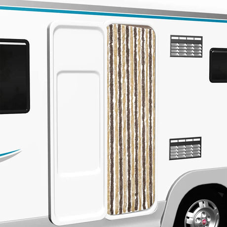 Vidaxx Fliegenvorhang 56x200 cm Chenille Dunkelbraun und Beige