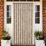 Vidaxx Fliegenvorhang 90x200 cm Chenille Dunkelbraun und Beige