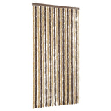 Vidaxx Fliegenvorhang 90x220 cm Chenille Dunkelbraun und Beige