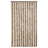 Vidaxl Fly Vorhang 100x200 cm Chenille Dunkelbraun und Beige