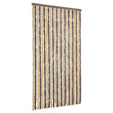 Vidaxx Fliegenvorhang 100x220 cm Chenille Dunkelbraun und Beige