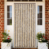 Vidaxx Fliegenvorhang 100x220 cm Chenille Dunkelbraun und Beige