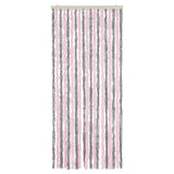 Vidaxl Fly Curtain 56x200 cm CHENILLE Silver Gris et rose