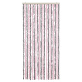 Vidaxx Fliegenvorhang 90x200 cm Chenille Silbergrau und Rosa