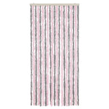 Vidaxl Fly Curtain 90x200 cm CHENILLE Silver Gris et rose