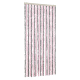 Vidaxx Fliegenvorhang 90x220 cm Chenille Silbergrau und Rosa