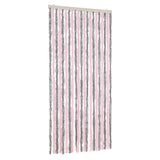 Vidaxl Fly curtain 90x220 cm Chenille silver gray and pink