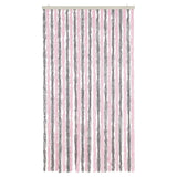 Vidaxx Fliegenvorhang 100x200 cm Chenille Silbergrau und Rosa