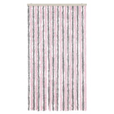 Vidaxl Fly Vorhang 100x200 cm Chenille Silbergrau und Pink