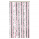 Vidaxx Fliegenvorhang 100x220 cm Chenille Silbergrau und Rosa
