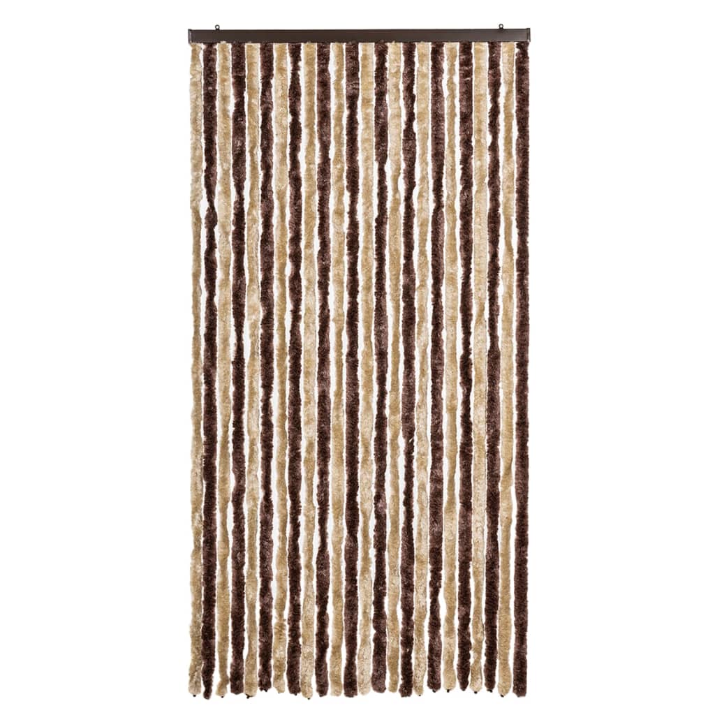 Vidaxx Fliegenvorhang 100x200 cm Chenille Beige und Hellbraun