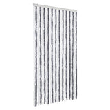 Vidaxx Fliegenvorhang 100x200 cm Chenille grau und weiß