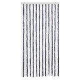 Vidaxx Fliegenvorhang 100x200 cm Chenille grau und weiß