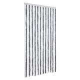 Vidaxx Fliegenvorhang 100x230 cm Chenille grau und weiß