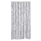 Vidaxl Fly Vorhang 100x230 cm Chenille grau und weiß