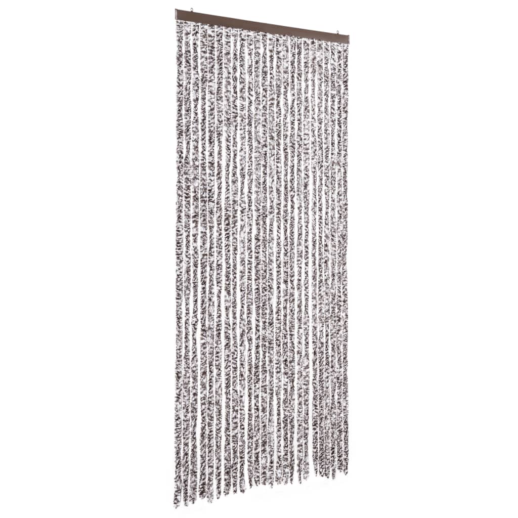 Vidaxl Fly Curtain 100x200 cm Chenille Brown och Beige